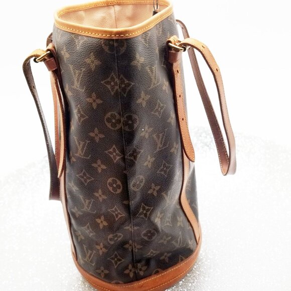 Louis Vuitton Louise Bucket Shoulder Bag Monogram Brown Canvas w/COA - Picture 4 of 13